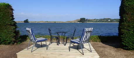 View from the holiday studio at high tide